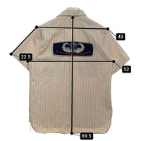 BUZZ RICKSONS バズリクソンズ ストライプ ワークシャツ 半袖 生成り Size 15-15 1/2 瑞穂店