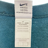 NIKE ナイキ USA製 90's 銀タグ ワンポイント刺繍 スウェットトレーナー ネイビーグリーン sizeXXL※フロント変色あり 瑞穂店