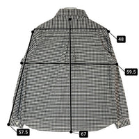 DANTON ダントン JD-3568 丸えりチェックシャツ ホワイトxブラック size40 瑞穂店