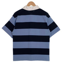 BELVET ベルベッド Heavy Border Polo ヘビーボーダーポロ 半袖 ポロシャツ ブルー ブラック BE130 Size XL 福生店