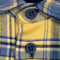 BALENCIAGA バレンシアガ 22AW オーバーサイズ リバーシブルフランネルチェックシャツ イエロー ネイビー 720105TNM277660 Size XXS 福生店