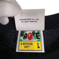 A BATHING APE アベイシングエイプ Woolrich ウールリッチ プリントTシャツ ブラック 001TEH731909C Size L 福生店