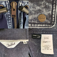 Woolrich ウールリッチ CORDURA DUCK ANORAK コーデュラ ダック アノラックフーディー ケミカルウォッシュ インディゴブラック コットン ナイロン WJOU0158 Size L 福生店