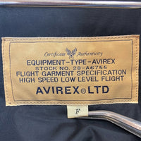 AVIREX アヴィレックス 6141019 フライトジャケット ナイロン ムートンレザー切替 ブラック sizeF 瑞穂店