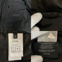 Gucci グッチ ナイロン ジップアップフーデッドジャケット 中綿 ブラック クレストパッチ 228012 Z9687 Size 54 福生店