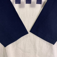 CORE FIGHTER コアファイター ラグランスリーブ 七分袖カットソー チェッカーフラッグ ホワイト ネイビー Size M 福生店