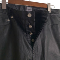 WANNA ワナ ECO LEATHER “CULT TRUE” FRONT FLARED PANTS エコレザー フロント フレアドパンツ ブラック Size 1 福生店