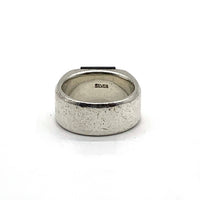 ブランド不明 ピラミッドストーン シルバーリング SILVER 黒石 Size 19号 福生店