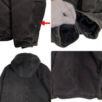 Carhartt カーハート Sherpa Lined Jacket ダック シェルパラインド ジャケット 内ボア J141 刺繡 ワッペン ブラック Size L-R 福生店