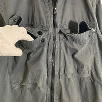 STONE ISLAND ストーンアイランド Overshirt オーバーシャツ ジップアップ チャコールグレー 7948425WN Size L 福生店