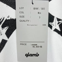 glamb グラム クロスボーン フットボールシャツ ホワイト GB16AT/SU12 Size 3 瑞穂店