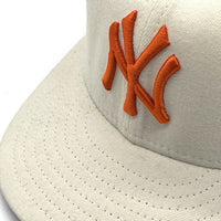 90's New Era ニューエラ MLB ニューヨーク・ヤンキース 59FIFTY ベースボールキャップ ホワイト ウール USA製 Size 7 1/8 (56.8cm) 福生店