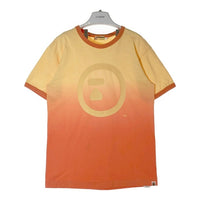 A BATHING APE アベイシングエイプ 90's MADEWITHGENERAL グラデーション リンガー 前面プリント Tシャツ イエローxオレンジ sizeL 瑞穂店