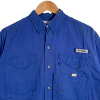 Columbia コロンビア PFG フィッシング シャツ ブルー 半袖 FM7130 Size S 福生店
