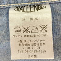 CHALLENGER チャレンジャー NO PAIN NO GAIN WESTERN SHIRT シャンブレー ウェスタンシャツ ブルー sizeL 瑞穂店