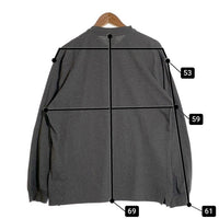 NIKE ナイキ ヘンリーネック ロングスリーブTシャツ チャコールグレー 刺繡 Size M 福生店