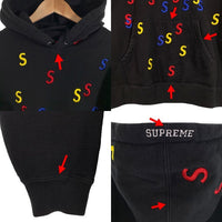 SUPREME シュプリーム 21SS Embroidered S Sweatshirt エンブロイダードS プルオーバースウェットパーカー ブラック Size L 福生店