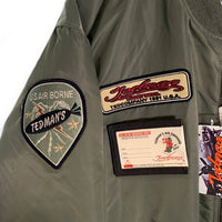 TED COMPANY テッドカンパニー MA-1 フライトジャケット ワッペン ミリタリー グレー TMA-090 Size 44 福生店