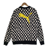PUMA プーマ CHINATOWN MARKET チャイナタウンマーケット AOP CREW チェッカーフラッグ クルーネックスウェットトレーナー 595632-01 Size L 福生店