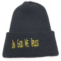 90's BRAND NUBIAN ブランド・ヌビアン IN GOD WE TRUST 刺繡 ビーニーキャップ ブラック HIP HOP 福生店