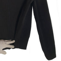 PRADA プラダ ナイロン ウール切替 ドライバーズニット ジップアップジャケット ブラック イタリア製 Size M 福生店