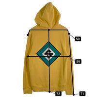 STUSSY ステューシー プルオーバースウェットパーカー イエロー バックパイルSロゴ Size M 福生店