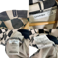 CAPTAINS HELM キャプテンズヘルム 24SS CHECKER HOODIE チェッカーフラッグ プルオーバースウェットパーカー ウォッシュ加工 ブラック ホワイト Size L 福生店