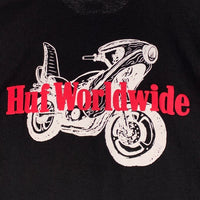 HUF ハフ フロッキープリント Tシャツ ブラック Size L 福生店