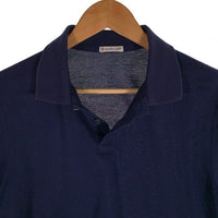MONCLER モンクレール SHORT SLEEVE POLO SHIRT ショートスリーブ ポロシャツ ネイビー 薄手 Size M 福生店