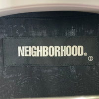 NEIGHBORHOOD ネイバーフッド 221TSNH-SHM03 22SS ロゴ刺繍 オープンカラーシャツ ブラック sizeS 瑞穂店