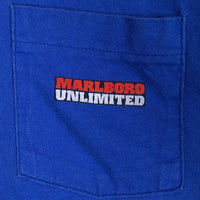 90's Marlboro マールボロ コヨーテバックプリント ポケットTシャツ ブルー Size F (XL相当) 福生店