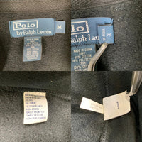 90's Polo By Ralph Lauren ポロ バイ ラルフローレン フード裏サーマル ジップアップパーカー フーディー ブラック Size M 福生店
