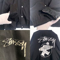 00`s STUSSY ステューシー SURF MAN サーフマン ナイロン コーチジャケット ブラック Size M 福生店