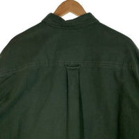 80-90's Eddie Bauer エディーバウアー コットン フランネルシャツ 刺繡 グリーン USA製 Size XXL 福生店