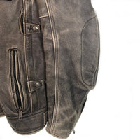 Harley-Davidson ハーレーダビッドソン シングル レザーライダースジャケット トリブルベント カウハイド 加工 97180-17VM/VT Size XL 福生店