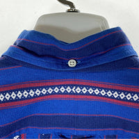 GITMAN BROTHERS ギットマンブラザーズ USA製 ストライプ プルオーバー 長袖シャツ ブルー sizeM 瑞穂店