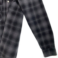 Liberaiders リベレイダース 18AW PLAID FLANNEL SHIRT オンブレチェック オープンカラーフランネルシャツ ブラック グレー 77101 Size L 福生店