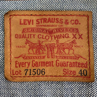 Levi's リーバイス 71506XX ボタン裏J02 92年製 BIG-E 大戦モデル 復刻 デニム トラッカージャケット Gジャン インディゴ size40 瑞穂店