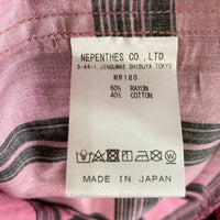 Needles ニードルズ MR180 S/S Cowboy One-Up Shirt Papillon ウエスタンシャツ パピヨン柄 レーヨン ピンク sizeM 瑞穂店