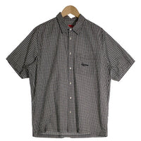 SUPREME シュプリーム 21SS Gingham S/S Shirt ギンガムチェックショートスリーブシャツ 半袖 ブラック ホワイト Size L 福生店