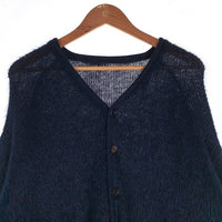 60's ヴィンテージ モヘアカーディガン ネイビー 毛足長め Jantzen ジャンセン リペア補修あり Size XL 相当 福生店
