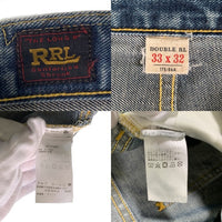 DOUBLE RL ダブルアールエル RALPH LAUREN ラルフローレン HIGH SLIM JAPAN WOVEN SELVEDGE DENIM デニムパンツ ライトブルー 782710732001 USA製 Size 33 × 32 福生店