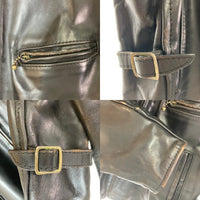 Aero leather エアロレザー ハーフベルト ホースハイド レザージャケット ブラック size38 瑞穂店