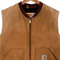 80's Carhartt カーハート Duck Vest ダックベスト 中綿 ブラウンダック Size XL 福生店
