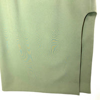 CLANE クラネ 11109-6092 SCOOP LINE SLIT SKIRT ラインスリット ロングスカート グリーン size1 瑞穂店