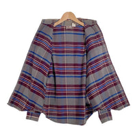 80‘s Prentiss Outdoors プレンティスアウトドアーズ Flannel L/S Shirts フランネルシャツ 長袖 ブルー グレー USA製 Size M 福生店