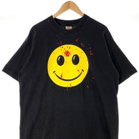 SMILE GUN SHOT Print Tee スマイル ガンショット プリントTシャツ ブラック フルーツオブザルーム2枚タグ Size XL 福生店