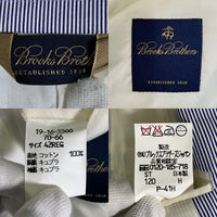 Brooks Brothers ブルックスブラザーズ コットン ストライプ 2B テーラードジャケット ホワイト ネイビー 日本製 Size 42R 福生店