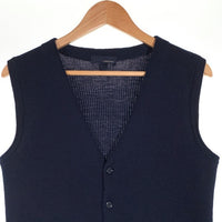 LARDINI ラルディーニ ウール ニット ベスト ネイビー JLLGSM25 Size 48 福生店