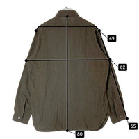 Needles ニードルズ NS230 Pinstripe Work Shirt ピンストライプ 長袖ワークシャツ ブラウン SizeM 瑞穂店